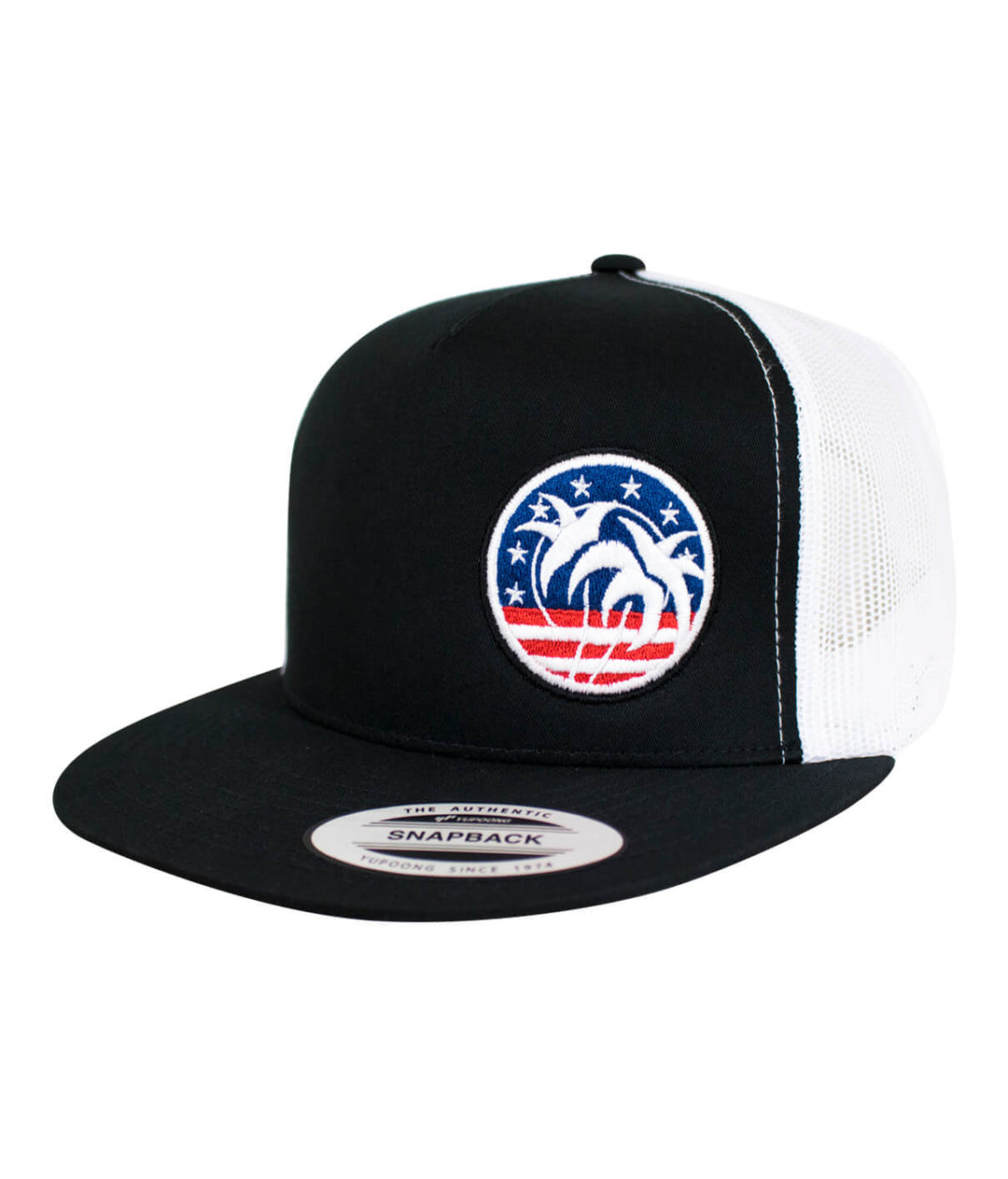 Spirit of 76-LP Trucker Hat featuring embroidered design, classic snapback style, and mesh back.