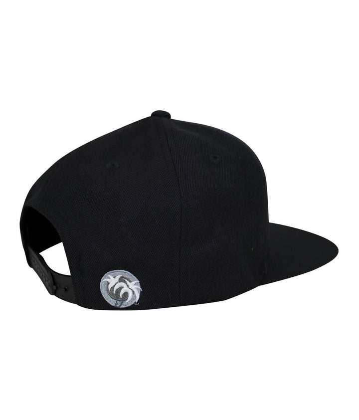 Black snapback hat featuring NICERIDE logo embroidered on the back, part of the "Good Times" hat collection.