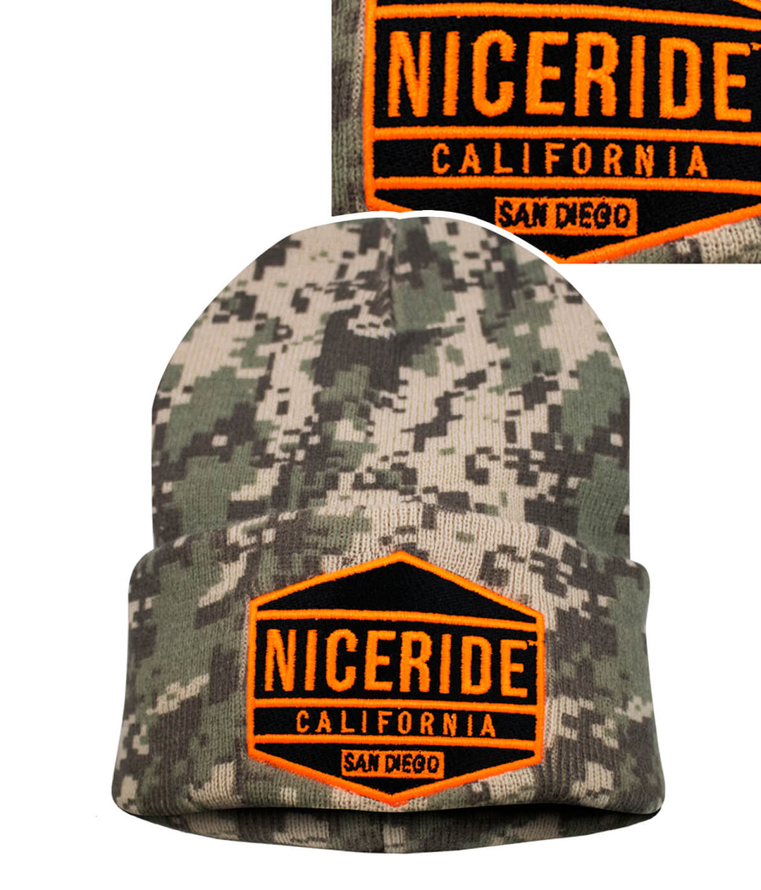 Good Times Digi Camo Cuff Beanie featuring 'Good Times' logo, a stylish beanie designed for comfort and warmth.