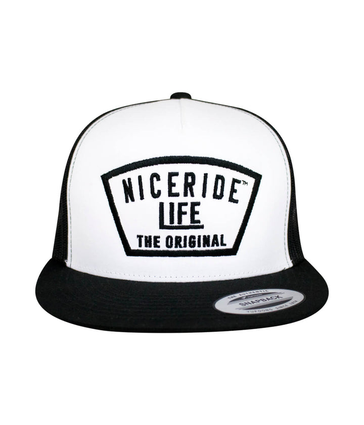 Grinder Trucker Hat featuring NICERIDE&