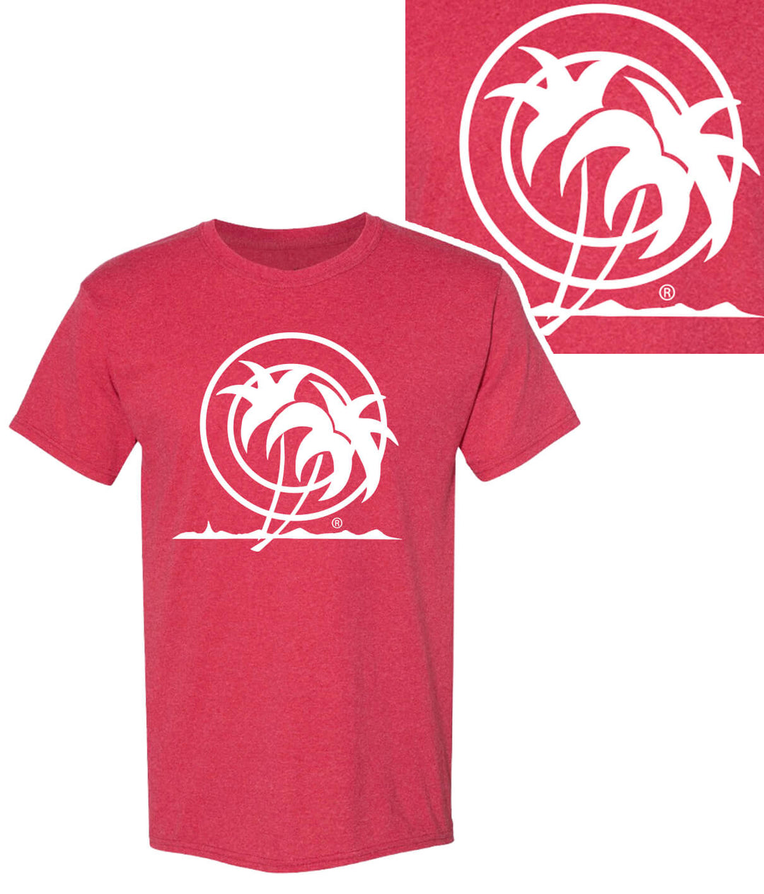 Classic Palm Hanes Cotton Blend Short Sleeve Men&
