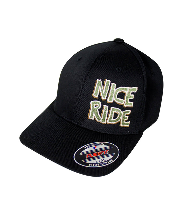 Black Classic Flexfit hat featuring &
