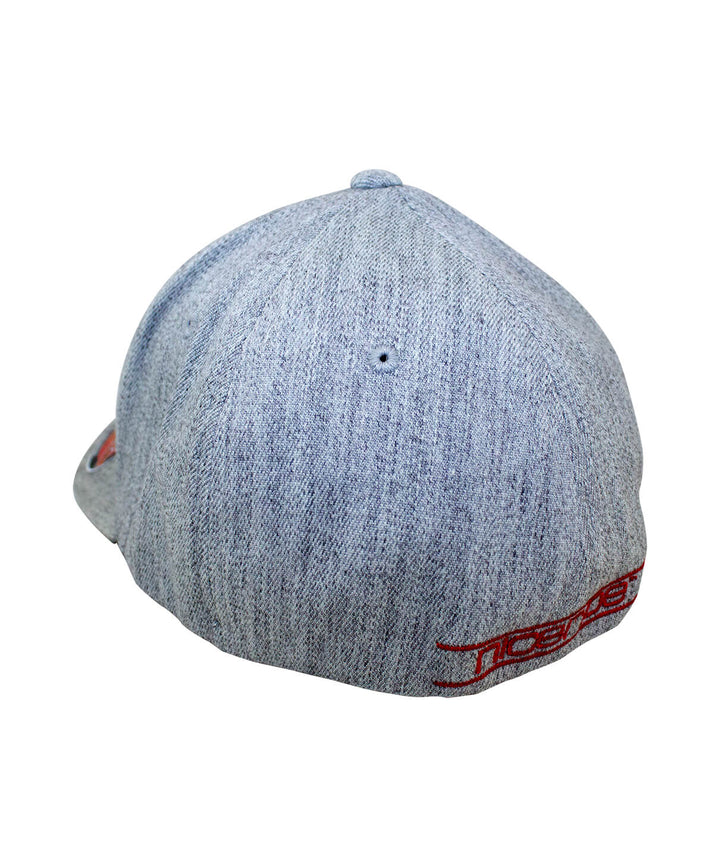 Back view of the Pride Classic Flexfit Hat, featuring the NICERIDE logo embroidered in red.