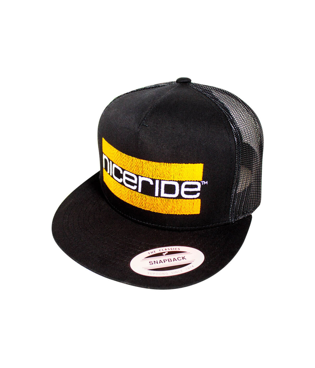Cali Life - Orange Trucker Hat, NICERIDE design, classic snapback hat for casual style and comfort.