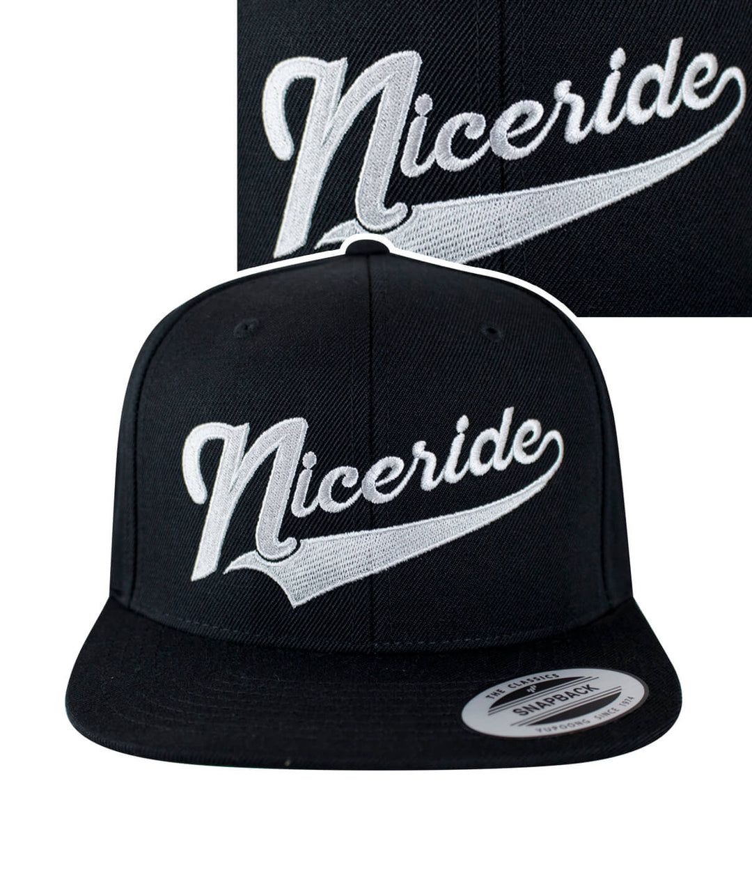 Play Ball Snapback Hat featuring NICERIDE design, classic shape and hard buckram, perfect hat for fans.