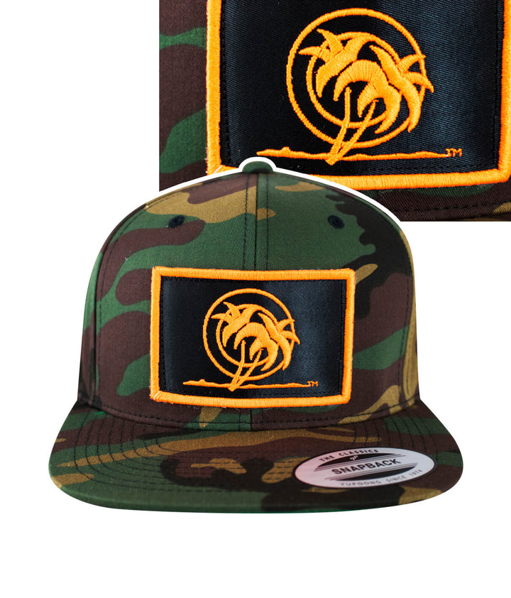 Jungle Fever snapback hat featuring a camo design and NICERIDE&