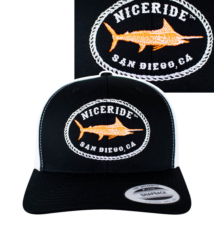 Classic retro trucker hat with NICERIDE &