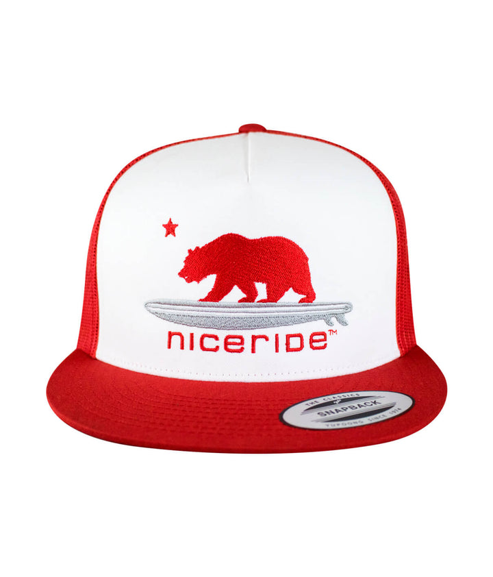 Hang 20 Trucker Hat featuring NICERIDE design, classic snapback style, perfect hat for casual wear.