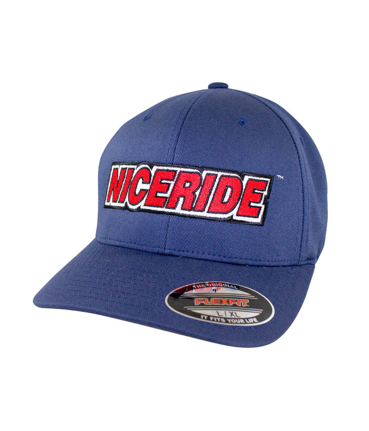 Slick Classic Flexfit Hat with NICERIDE logo embroidered on the front, designed and shipped in the USA.