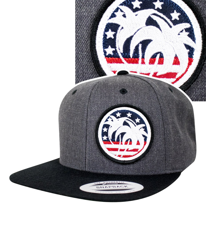 Flatbill snapback hat featuring the &
