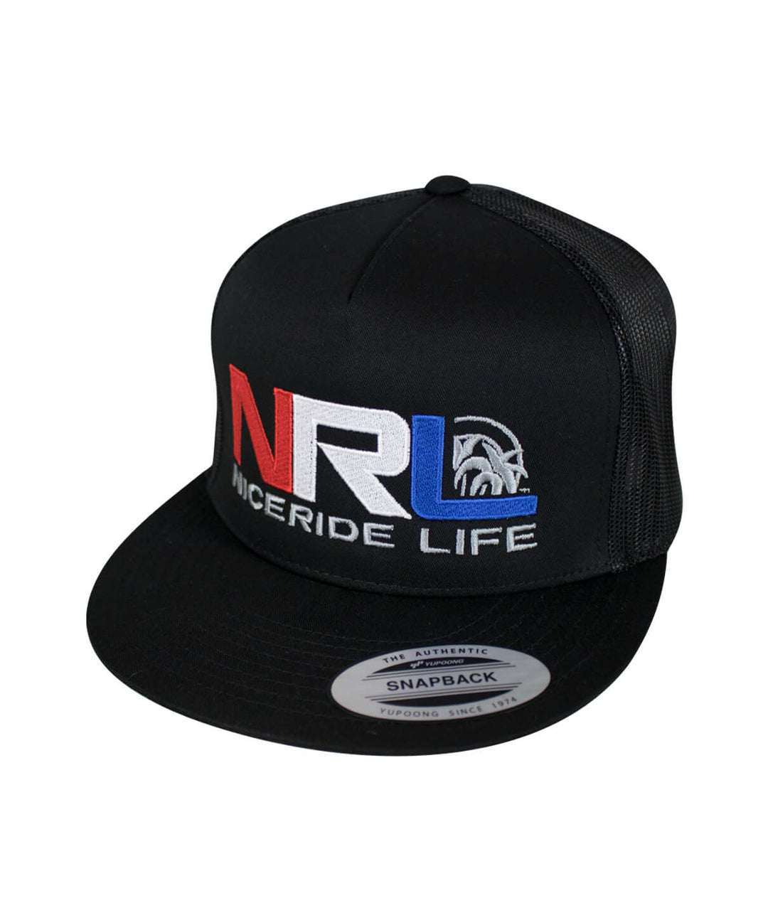 Bulls Eye Trucker Hat featuring NICERIDE&