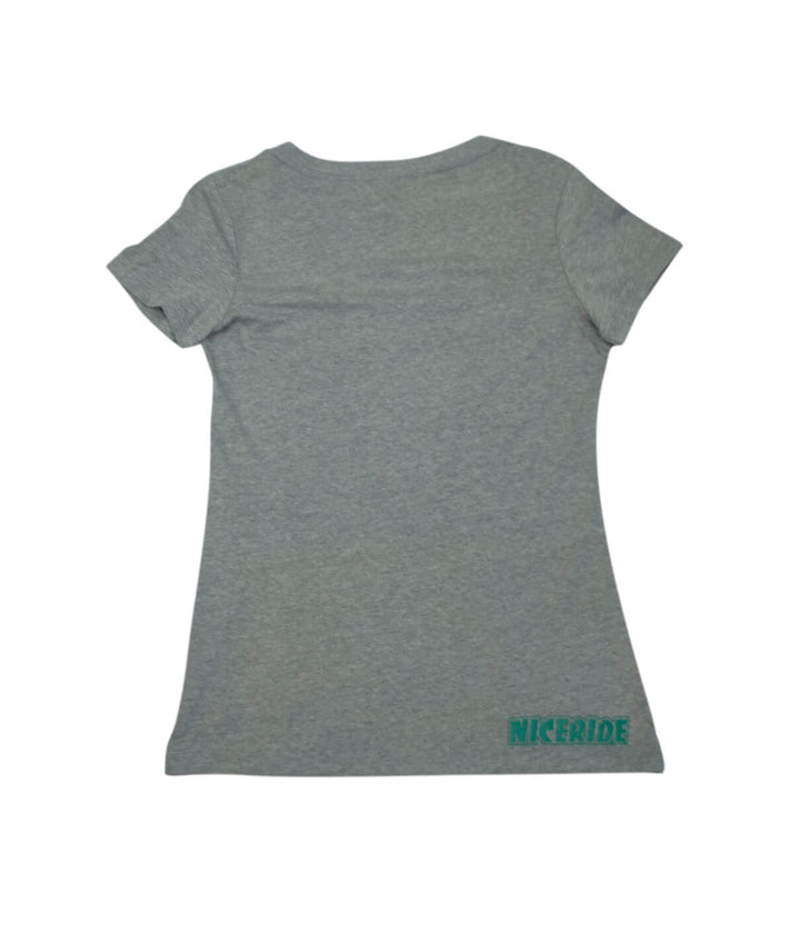 Back view of the Palm gray Next Level women&