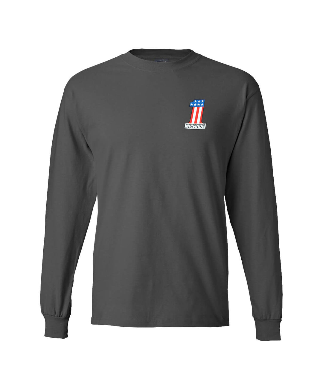 Not So Evil shirt in black, long sleeve Hanes cotton tee with logo on chest and back, perfect for casual wear.