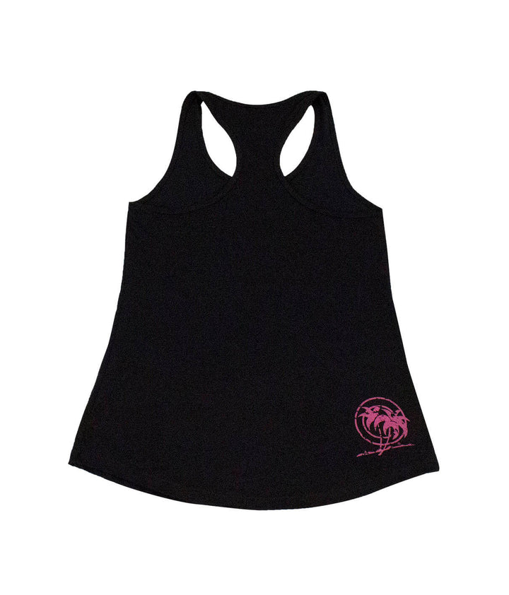 Venice black tank top with NICERIDE palm logo at the rear, perfect for a casual and comfortable look.