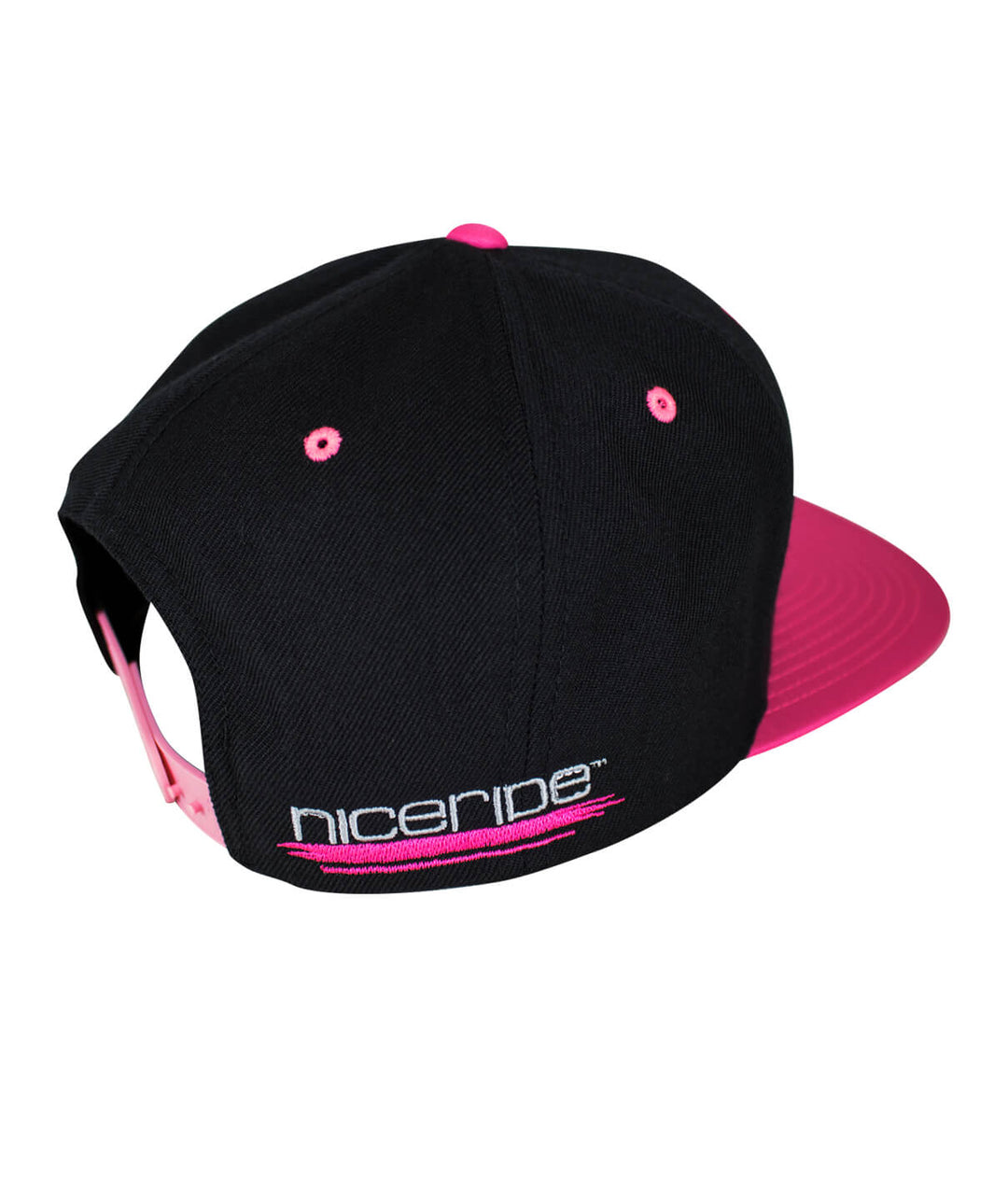 Strong - Neon snapback hat featuring NICERIDE logo in pink on the back, perfect for stylish baseball cap enthusiasts.