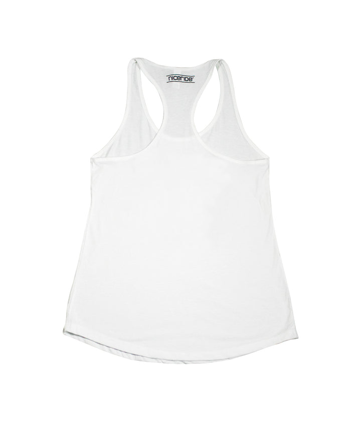 What The Kale - White Next Level Racerback Tank Top for Women