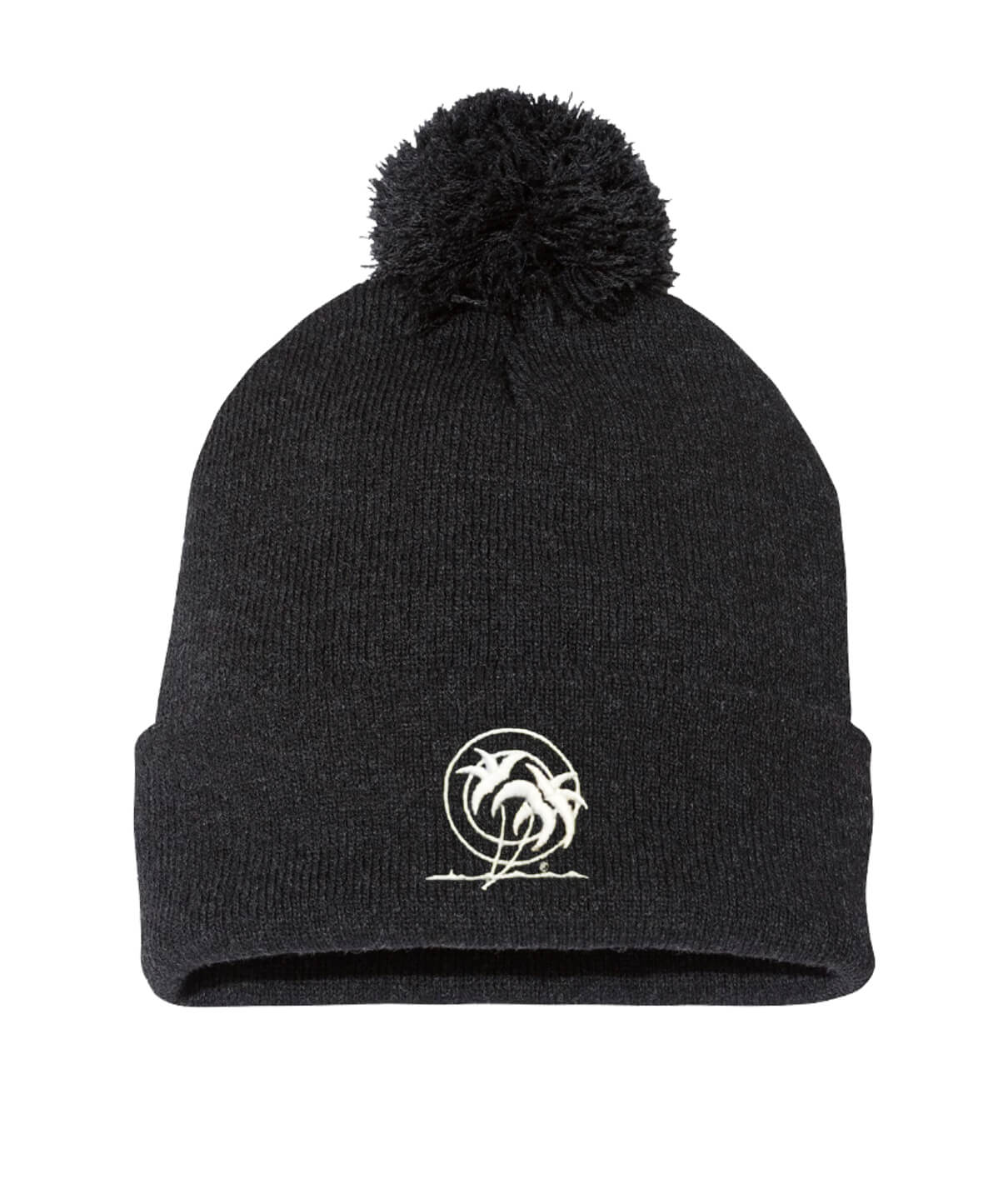 &quot;Classic Palm Stencil&quot; Puff Beanie