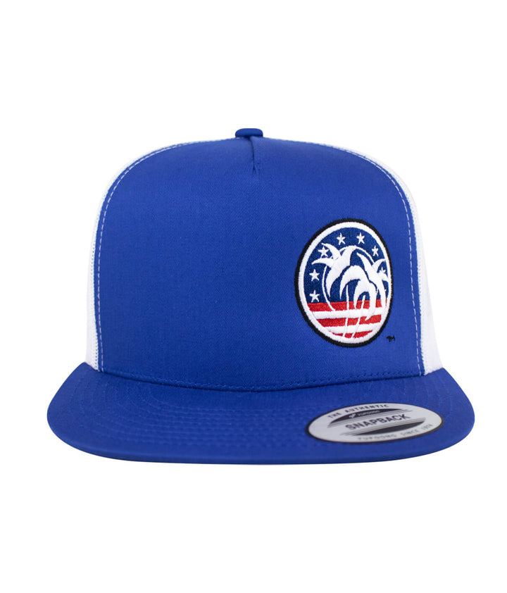 Spirit of 76-LP Trucker Hat, blue, snapback, embroidered logo, NICERIDE design, hat for outdoor style
