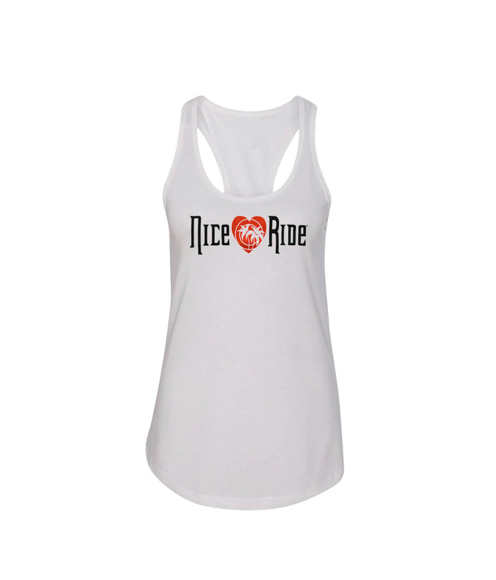 Romance - Next Level Tank Top for Women featuring NICERIDE design in white, comfortable fitted tank top.