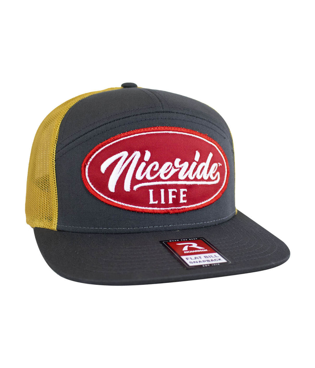 HorserPower Patch 7 Panel Trucker Snapback Hat For Men And Women featuring NICERIDE&