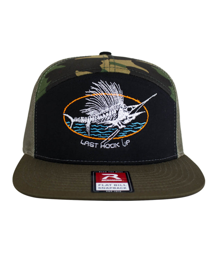 "Last Hook Up" 7 Panel Trucker Snapback Hat For Men And Women