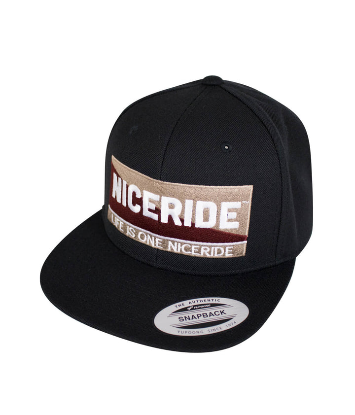 Horizon Snapback Hat by NICERIDE featuring embroidered logo, perfect hat for style and comfort.