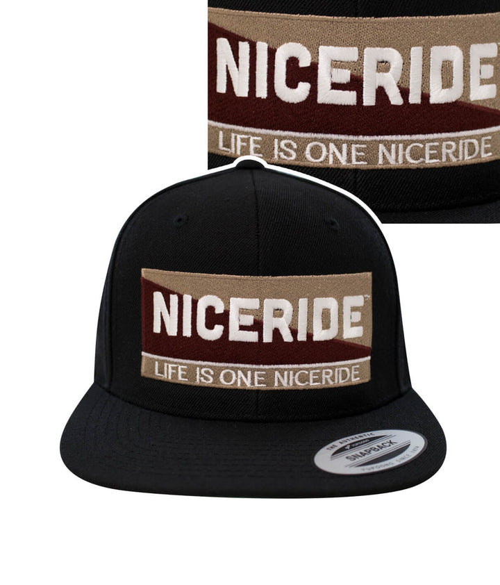 Horizon Snapback Hat by NICERIDE featuring embroidered design and classic styling