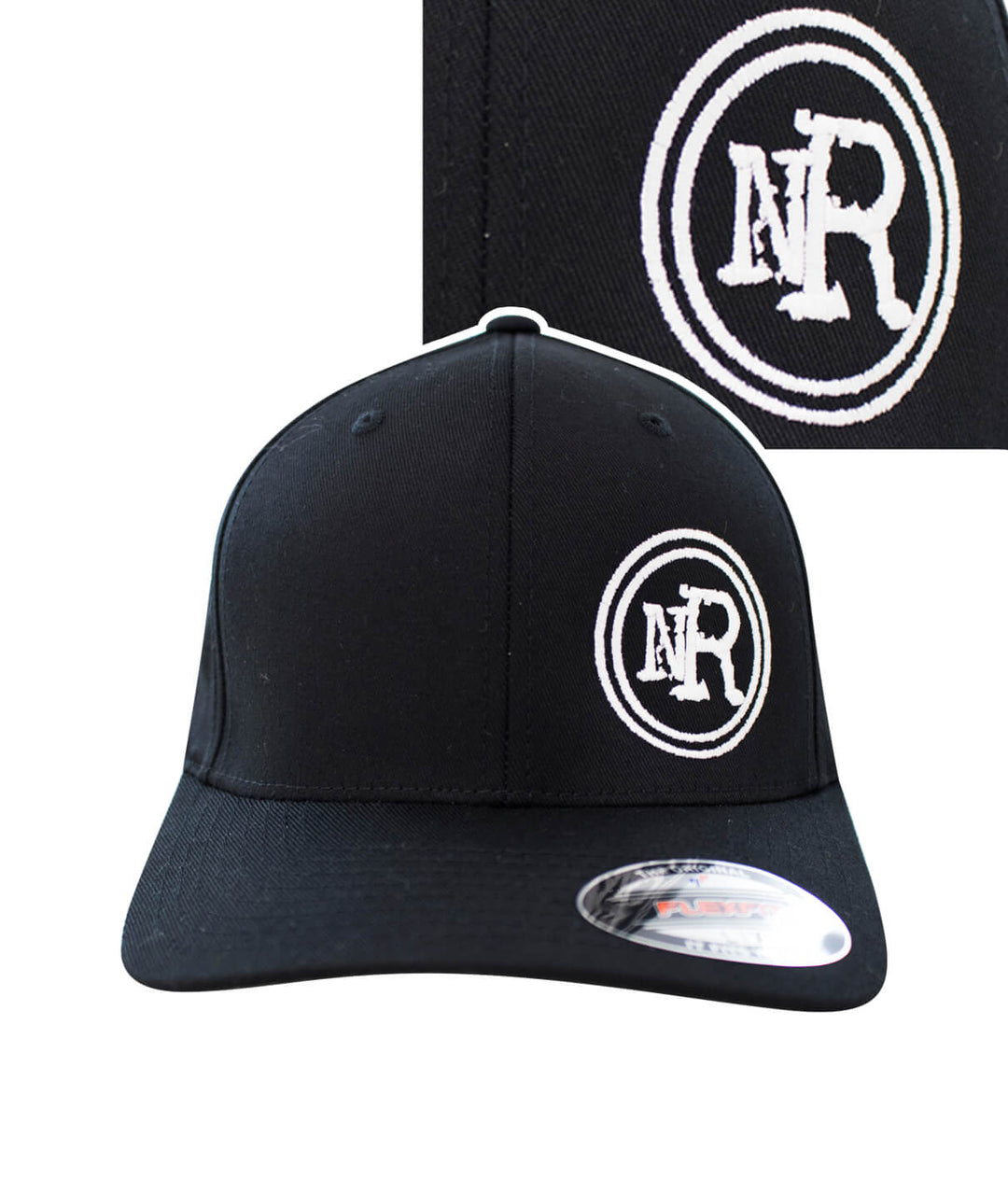 The Spot Classic Flexfit Hat featuring NICERIDE's logo on the front and pill logo on the back, stylish and comfortable.