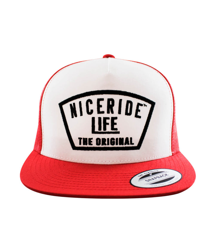 Grinder Trucker Hat, classic snapback baseball cap with NICERIDE&