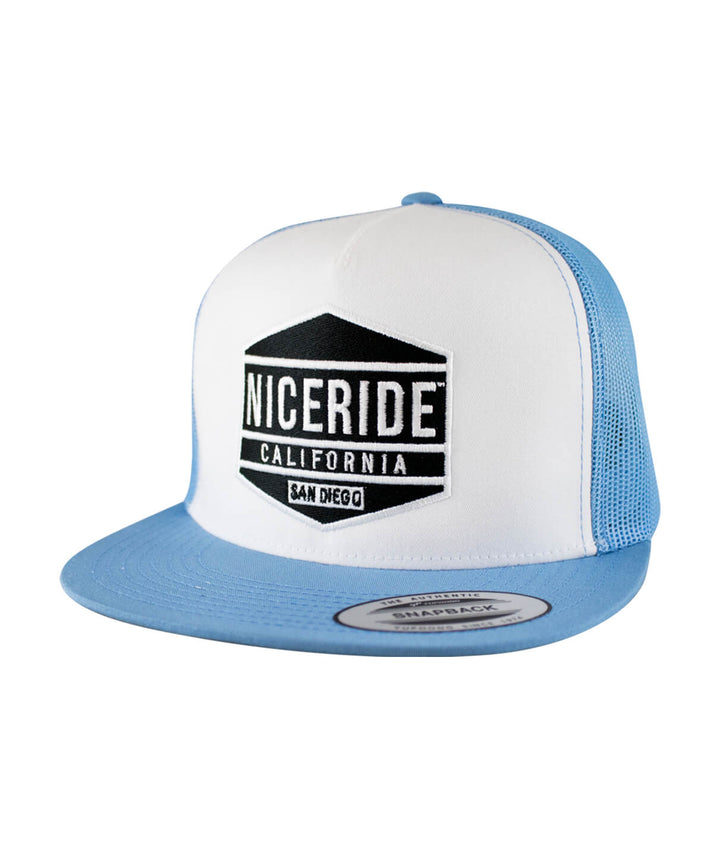 Good Times Trucker Hat by NICERIDE, featuring a classic design and embroidered logo, perfect for casual wear.