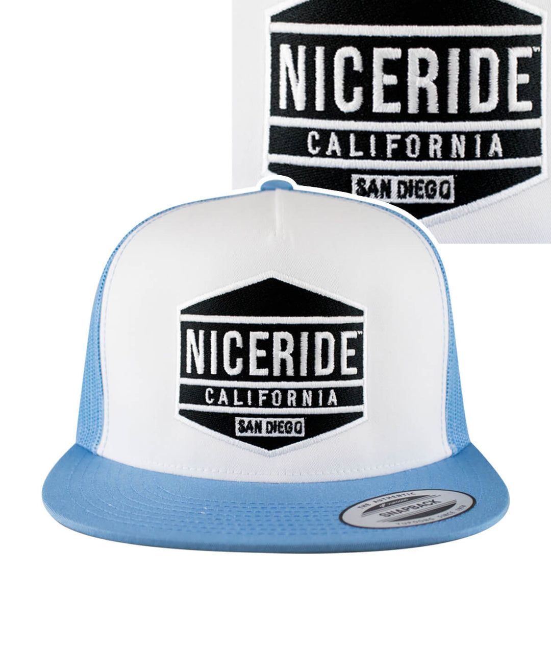 Good Times Trucker Hat with NICERIDE logo in black and white, a stylish hat for casual wear.
