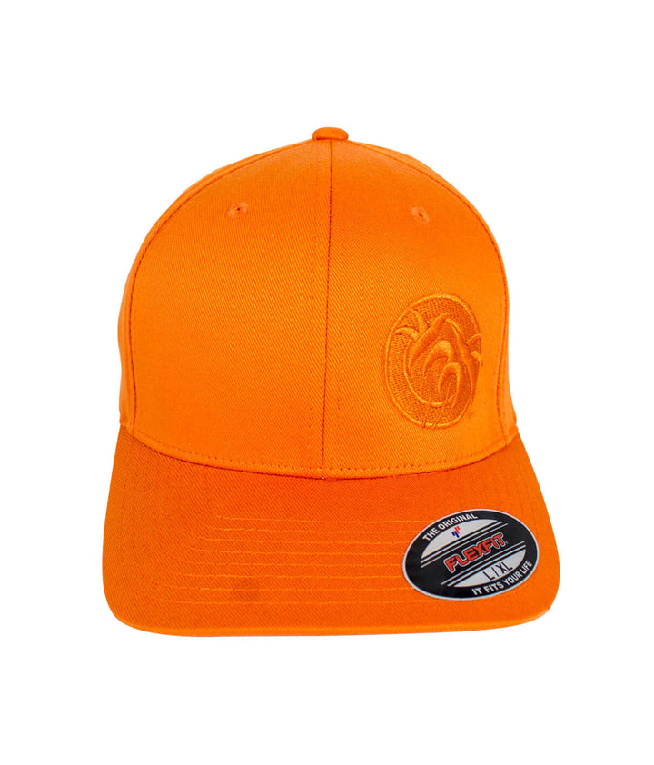 Tone Classic Flexfit Hat in bright orange with NICERIDE logo embroidered on the front panel.