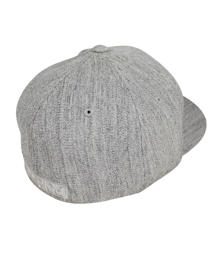 Back view of the Tone Classic Flexfit Hat showing the textured grey fabric and embroidery.