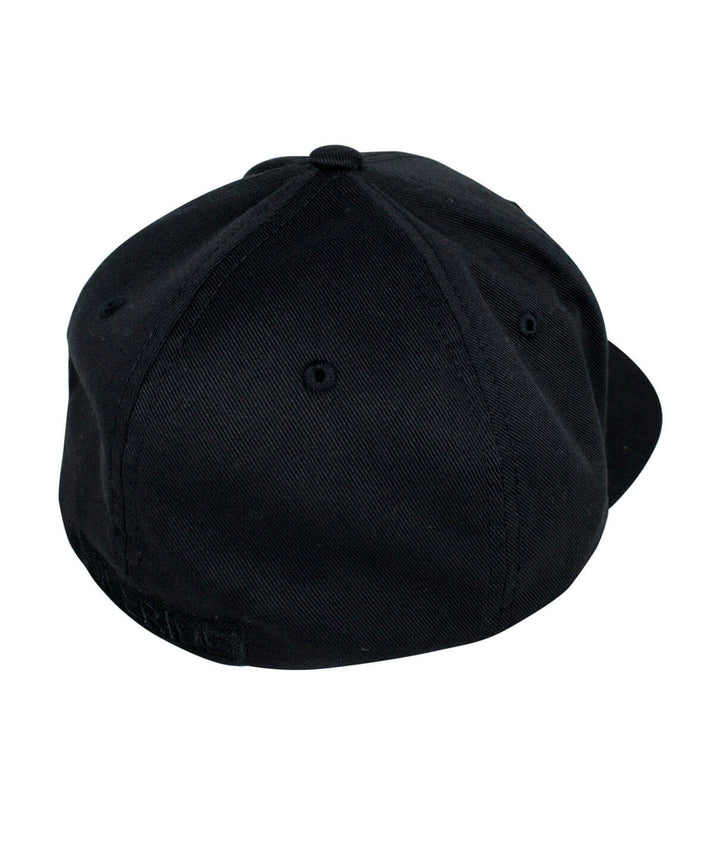 Back view of the Tone Classic Flexfit Hat featuring a solid black design.