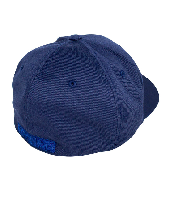 Back view of the Tone Classic Flexfit Hat showcasing NICERIDE embroidery and navy color.