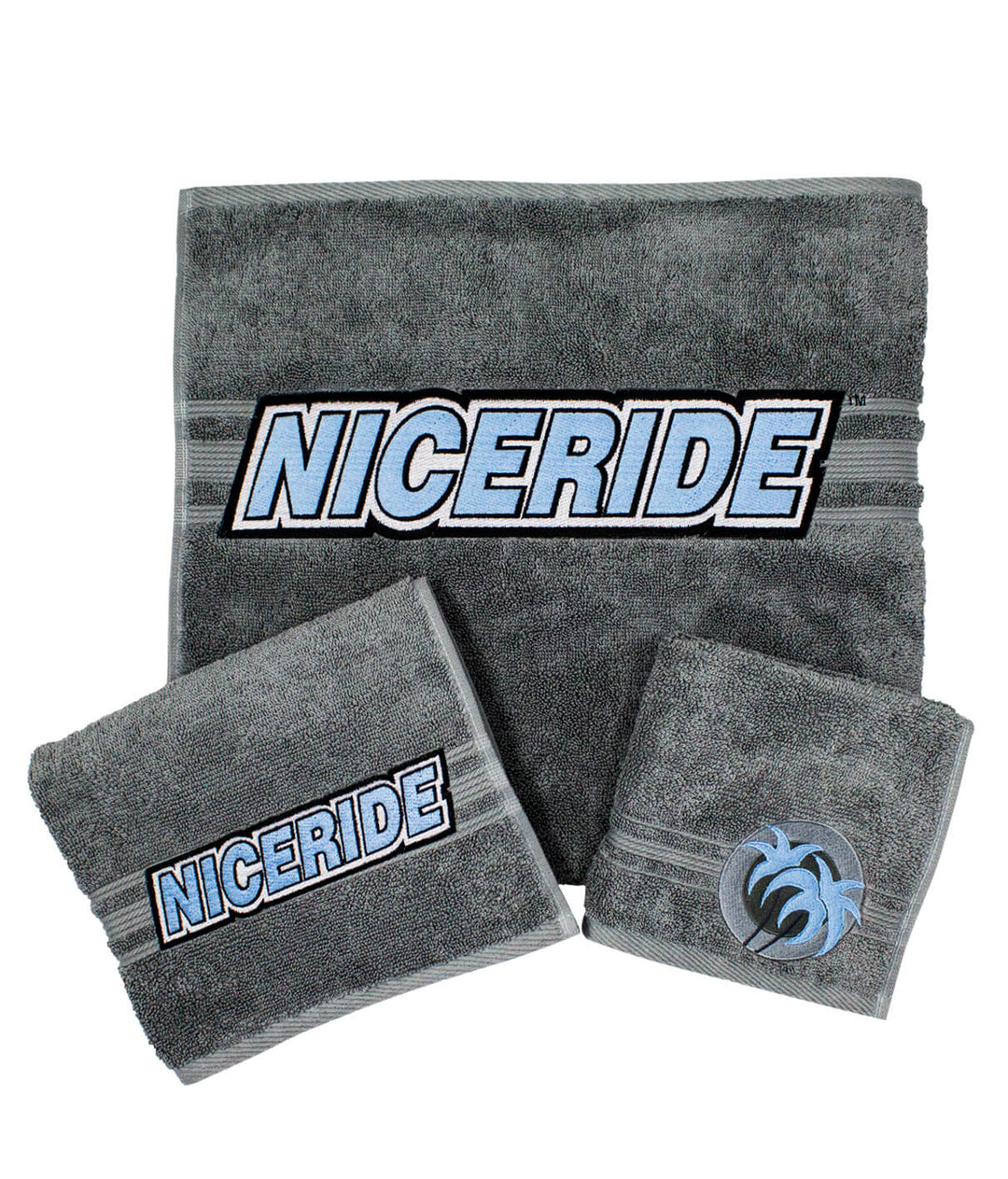 Slick 3 piece towel set featuring oversized body towel, hand towel, and wash cloth, soft hygro cotton.