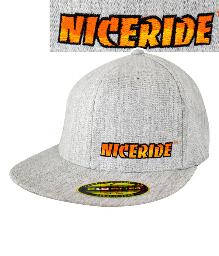 Classic NICERIDE 210F fitted hat featuring NICERIDE logo, gray baseball cap design.