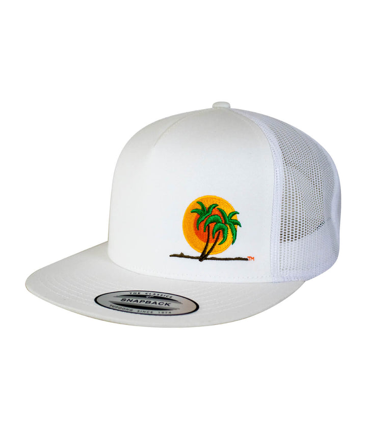 The Cledus - Palm hat featuring embroidered palm logo on a classic snapback trucker cap.