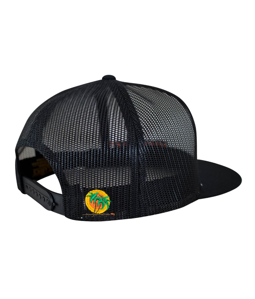 Back view of The Cledus - NICERIDE trucker hat featuring mesh design and NICERIDE logo, perfect hat for casual wear.