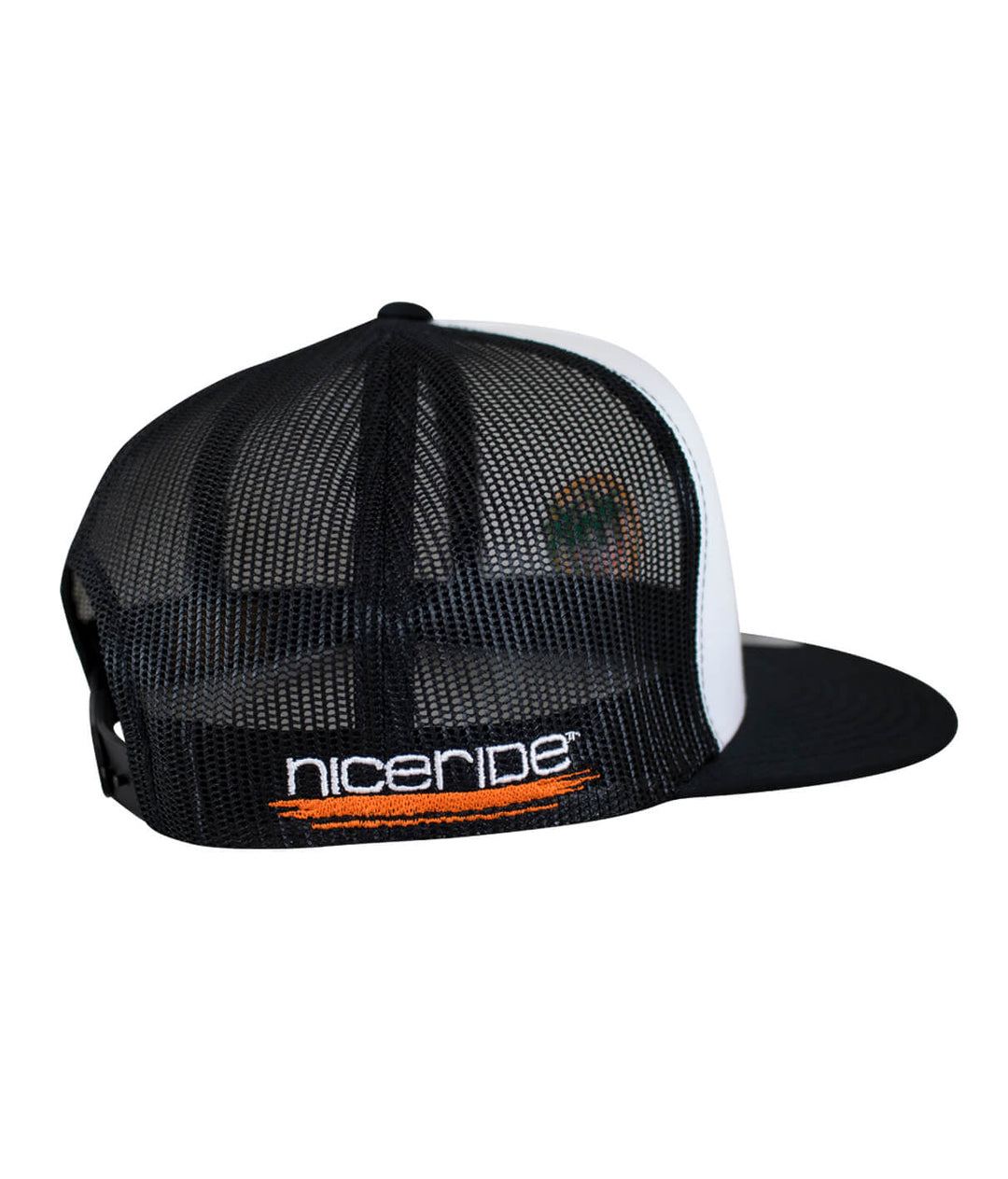 The Cledus - Palm trucker hat featuring NICERIDE logo embroidered on back, showcasing classic baseball cap design.