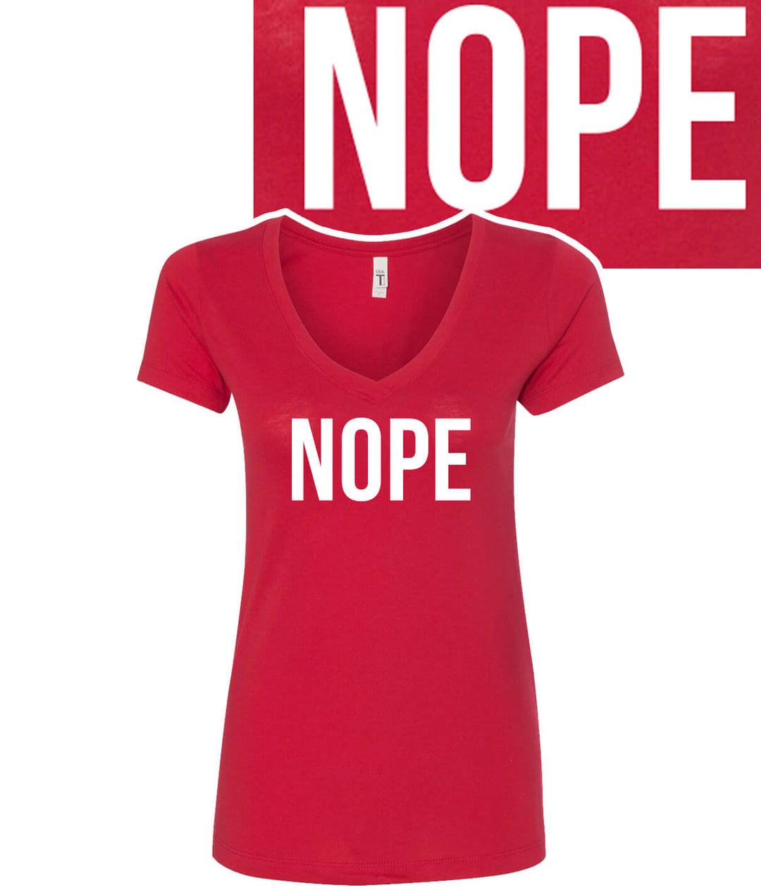 V-Neck Short Sleeve shirt in red featuring &
