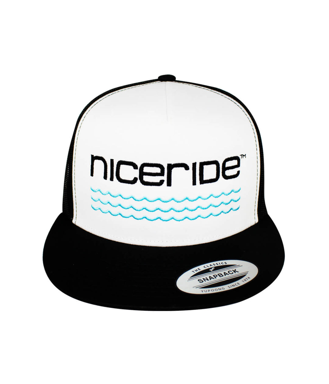 On The Water - Center Trucker Baseball Cap with NICERIDE design for stylish hat lovers.