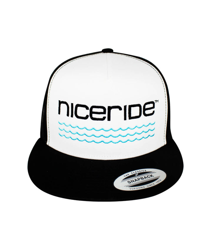On The Water - Center Trucker Baseball Cap with NICERIDE design for stylish hat lovers.