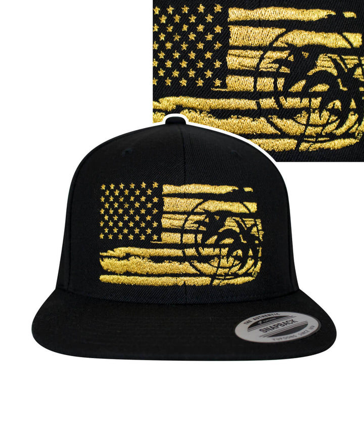 "Strong Faded Gold" Unisex Adjustable Snapback Flag Hat