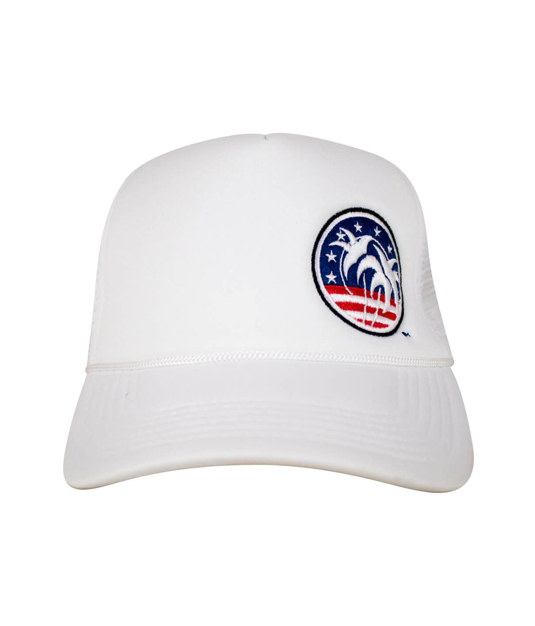 Spirit of 76 LP Foam Trucker Baseball Hat with embroidered logo on white cap.