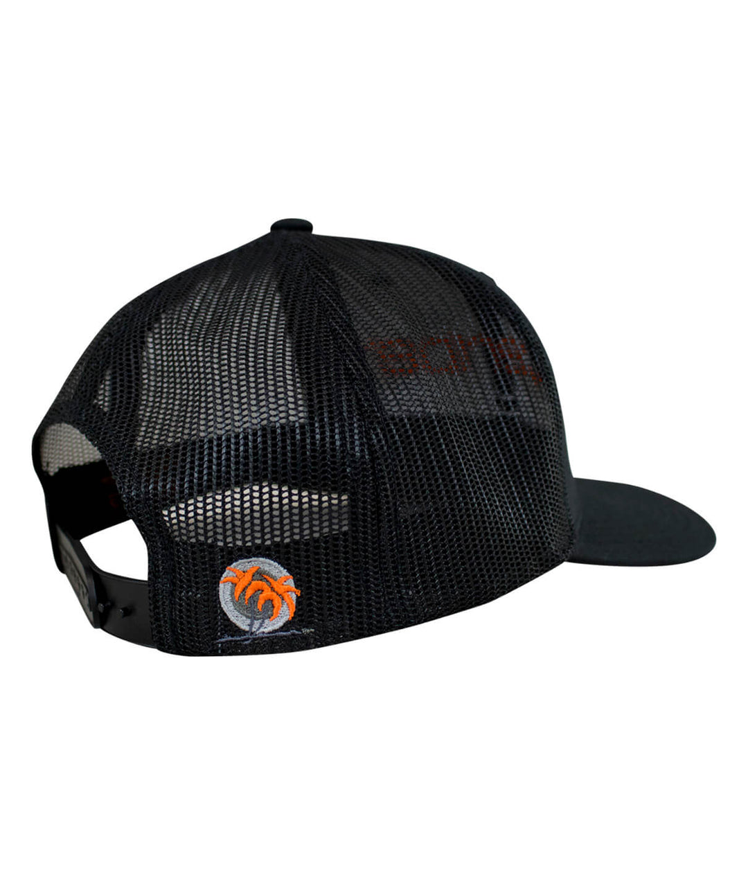 Back view of the On The Water - Center Retro Trucker Baseball Cap, a stylish hat with mesh design.