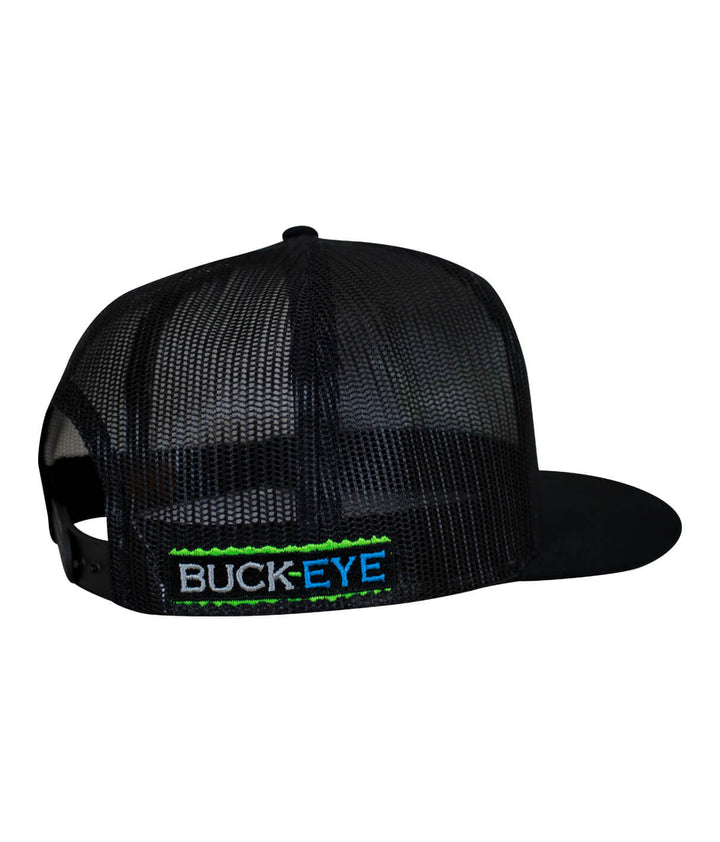"Buck-Eye" unisex trucker hat with embroidered design, perfect for outdoor activities and daily wear. Hat.