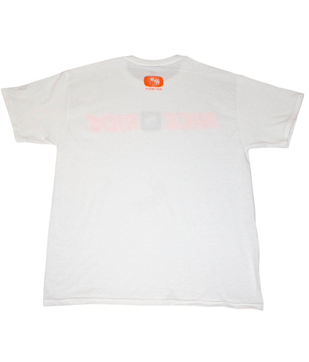 Back view of Left Turns white Hanes Men&