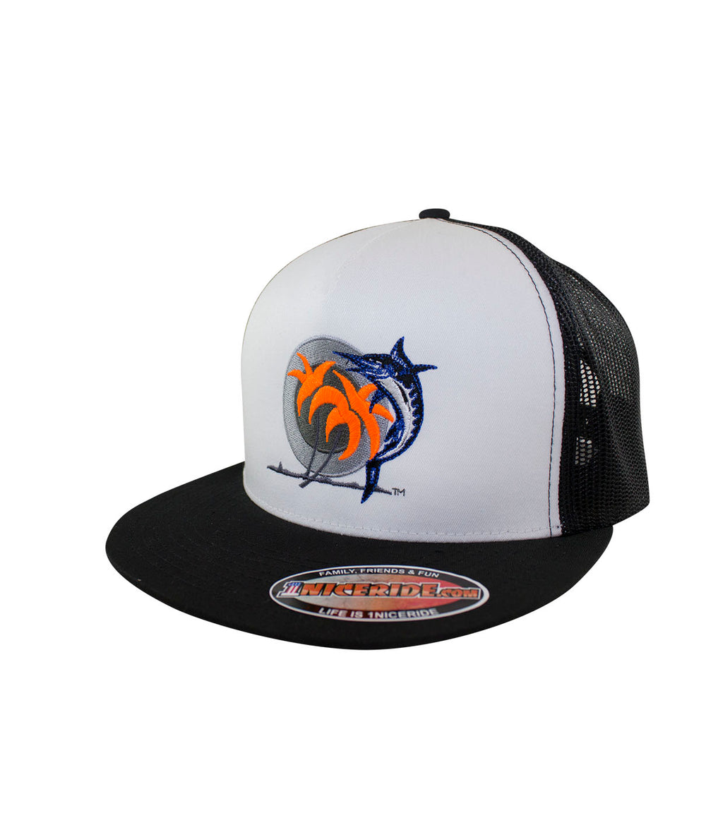 Catch and Release Trucker Hat featuring embroidered design, suitable for outdoor activities and casual style. Perfect Hat for summer.