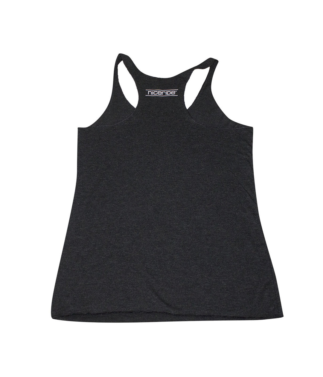 Paradise black tank top for women, featuring a vintage racerback design and soft tri-blend material.